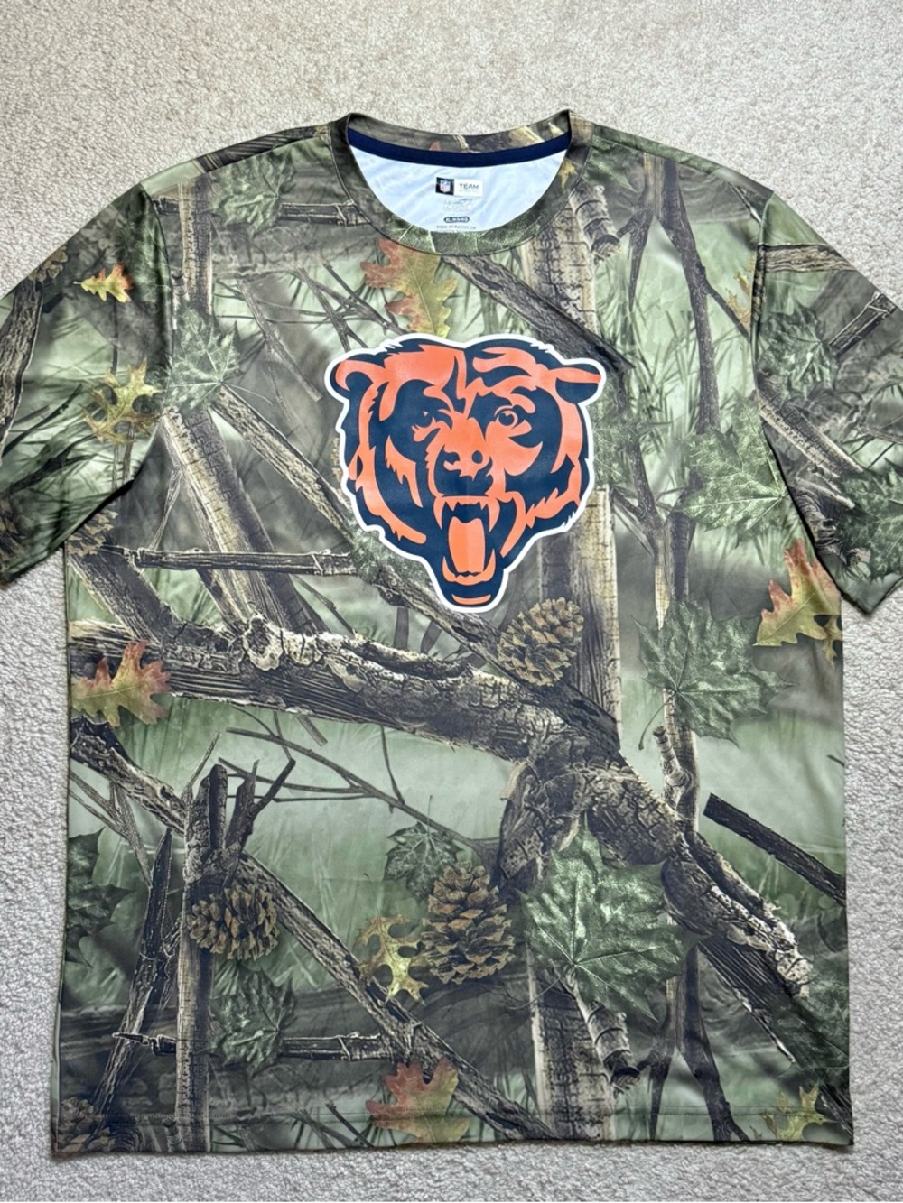 Chicago Bears camo t-shirt XL NFL activewear gym workout shirt
